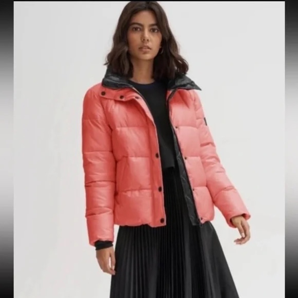 Noize Canada Bianca Pink Puffer Contrast Quilted … - image 5